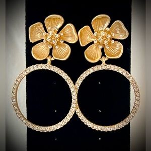 Gold Floral Earrings
